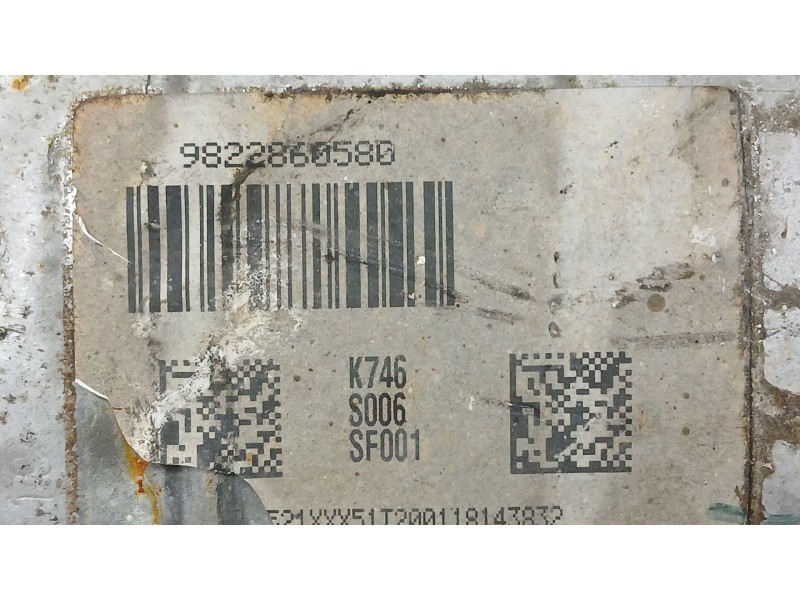 Recambio de filtro de particulas para peugeot partner furgoneta/monovolumen (k9) 1.5 bluehdi 100 referencia OEM IAM 9822860580  