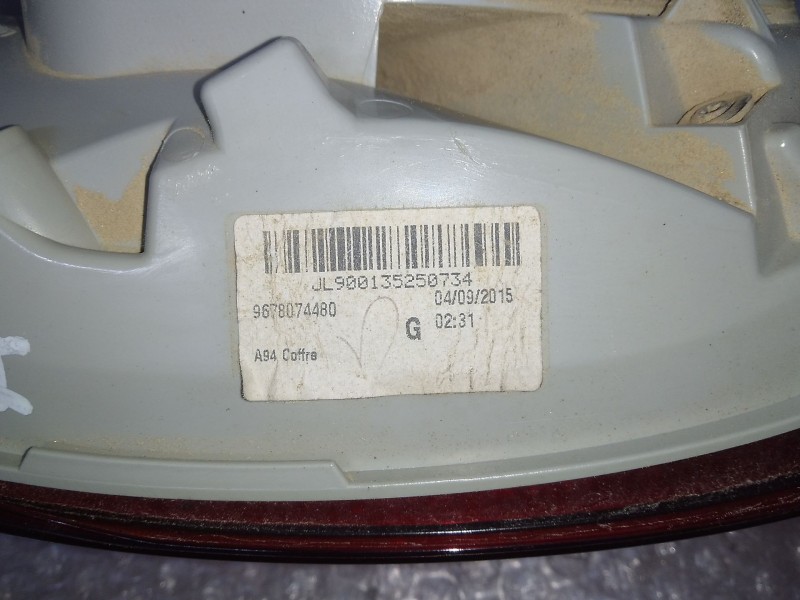 Recambio de piloto trasero izquierdo para peugeot 2008 (--.2013) active referencia OEM IAM 9678074480  INTERIOR