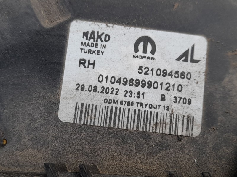 Recambio de faro derecho para fiat doblo cargo (263_) 1.4 natural power referencia OEM IAM   