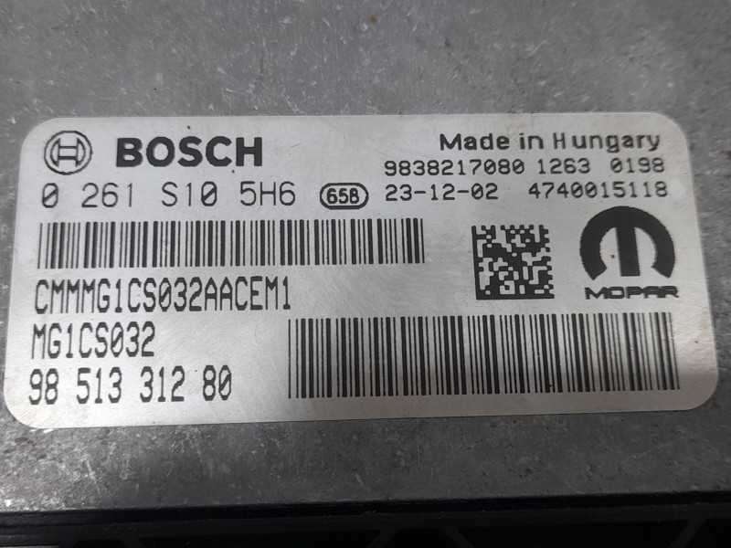 Recambio de centralita motor uce para opel corsa f gs referencia OEM IAM 9851331280 0261S105H6 BOSCH