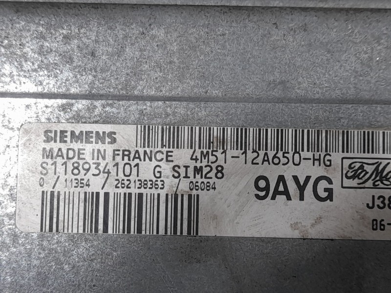 Recambio de centralita motor uce para ford focus c-max (cap) ambiente (d) referencia OEM IAM S118934101  