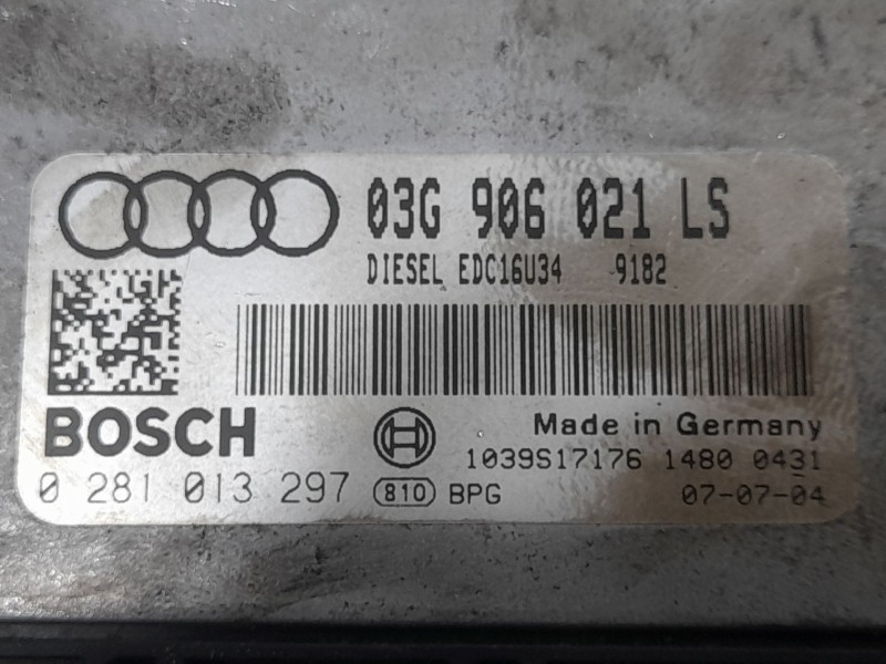 Recambio de centralita motor uce para audi a3 (8p1) 1.9 tdi referencia OEM IAM 03G906021LS 0281013297 BOSCH
