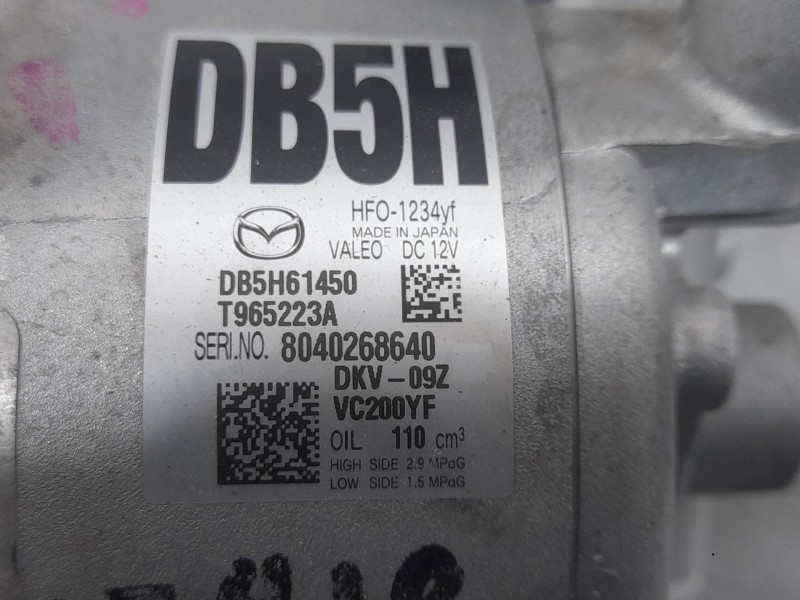 Recambio de compresor aire acondicionado para mazda 2 lim. () evolution referencia OEM IAM DB5H61450  