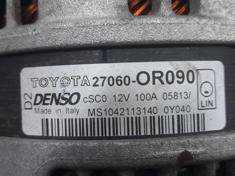 Recambio de alternador para toyota auris active referencia OEM IAM 270600R090 MS1042113140 DENSO