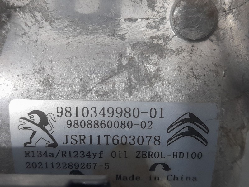 Recambio de compresor aire acondicionado para citroën c3 feel referencia OEM IAM 9810349980  