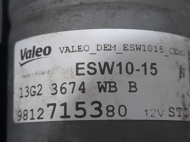 Recambio de motor arranque para citroën c3 feel referencia OEM IAM 9812715380 ESW1015 VALEO