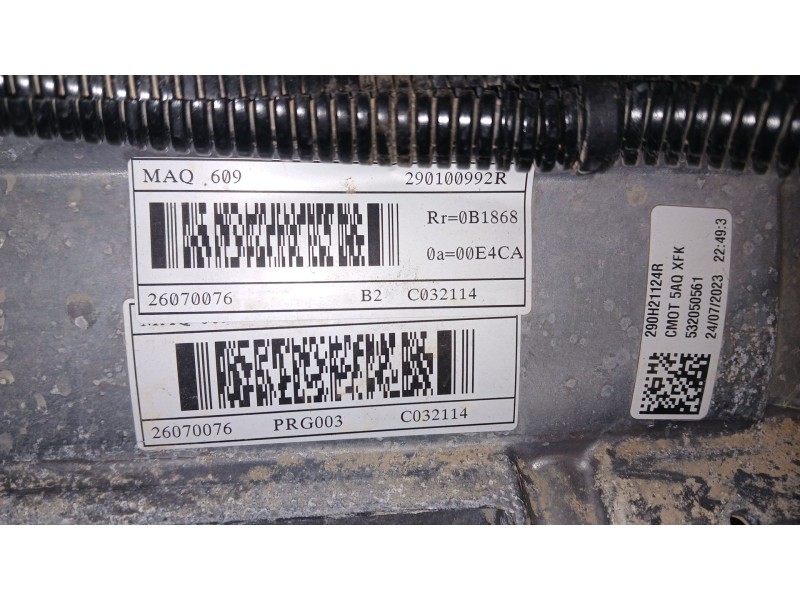 Recambio de motor completo para renault kangoo iii furgoneta/monovolumen e-tech electric referencia OEM IAM PRG003 CON CAJA CAMB