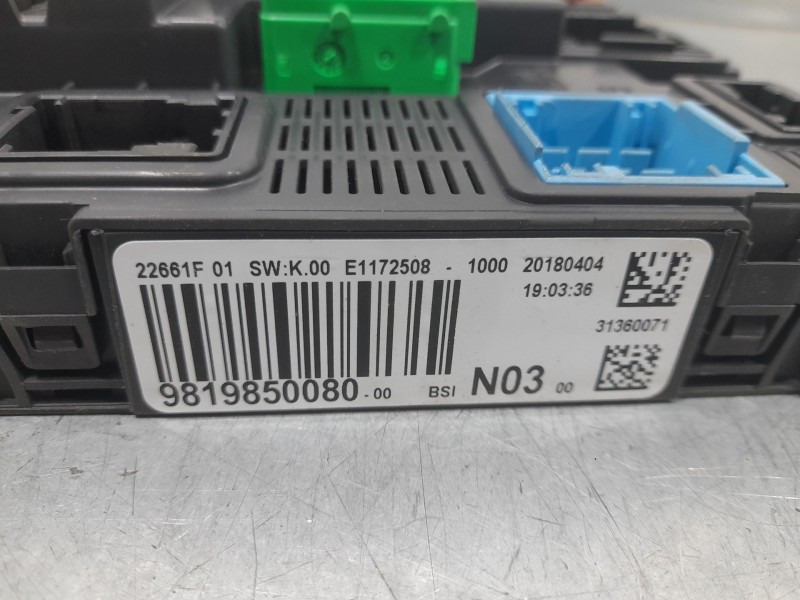 Recambio de caja reles / fusibles para peugeot 2008 (--.2013) style referencia OEM IAM 9819850080  