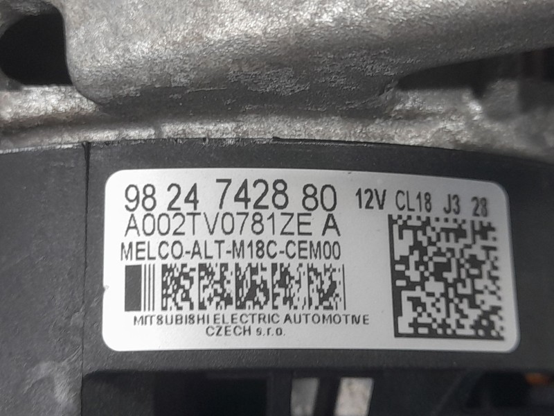 Recambio de alternador para opel vivaro c furgoneta (k0) 1.5 referencia OEM IAM 9824742880  MITSUBISHI