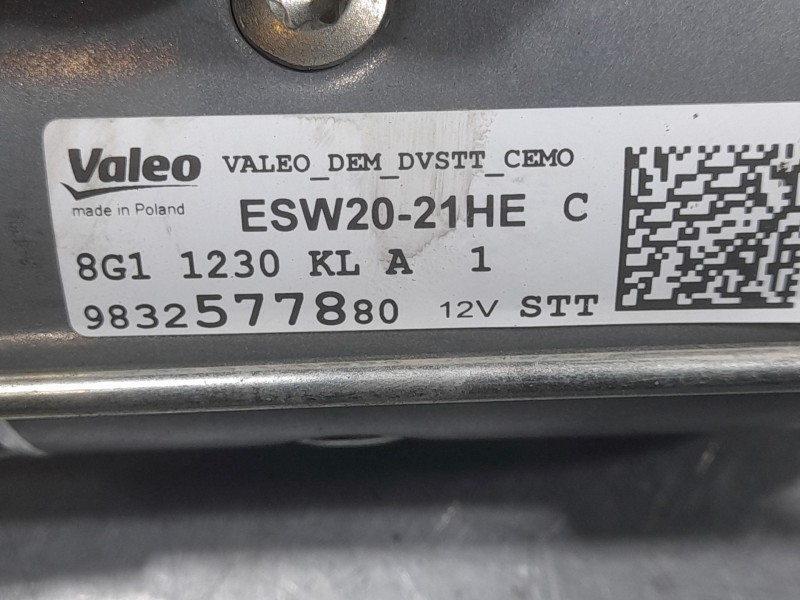 Recambio de motor arranque para peugeot partner furgoneta/monovolumen (k9) 1.5 bluehdi 100 referencia OEM IAM 9832577880 ESW2021