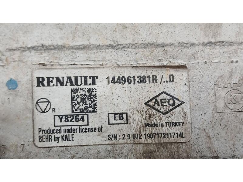 Recambio de intercooler para renault clio iv (bh_) 1.5 dci 75 referencia OEM IAM 144961381R  