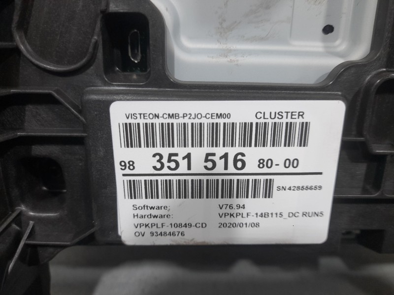 Recambio de cuadro instrumentos para opel corsa f (p2jo) 1.2 (68) referencia OEM IAM 9835151680  