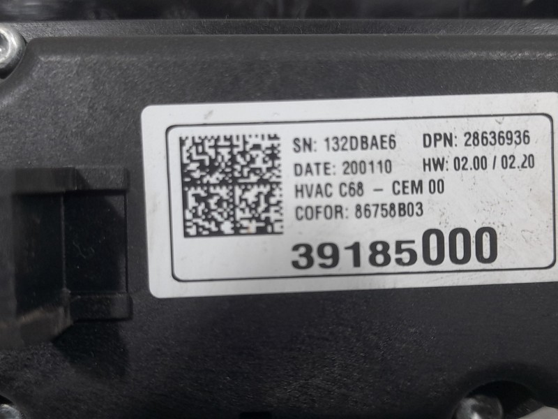 Recambio de mando climatizador para opel corsa f (p2jo) 1.2 (68) referencia OEM IAM 39185000  