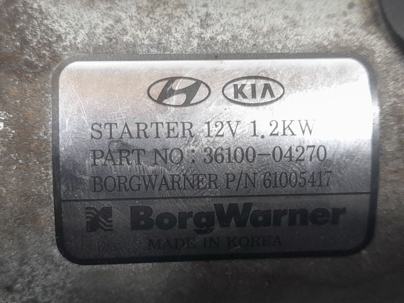 Recambio de motor arranque para kia rio (yb) gt line referencia OEM IAM 3610004270  