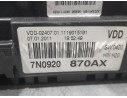 Recambio de cuadro instrumentos para volkswagen sharan (7n1, 7n2) 2.0 tdi referencia OEM IAM 7N0920870AX  