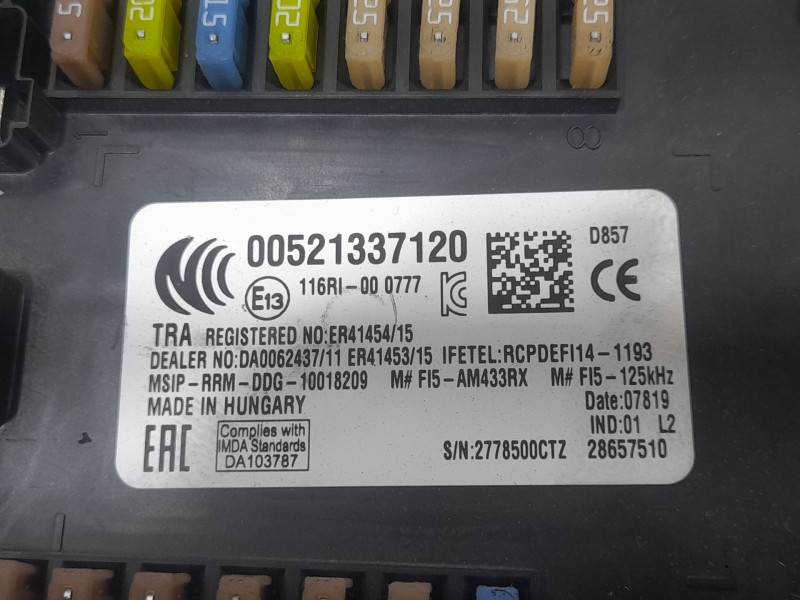 Recambio de caja reles / fusibles para fiat tipo station wagon (356_, 357_) 1.4 (356wxf1b) referencia OEM IAM 00521337120  