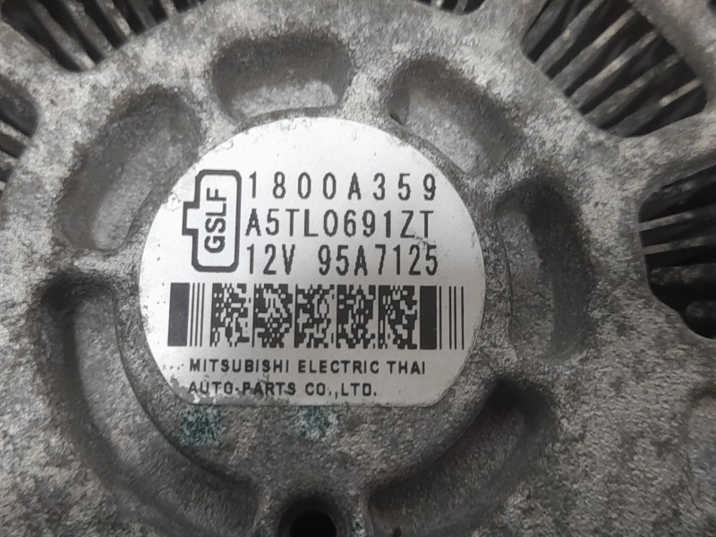 Recambio de alternador para mitsubishi space star (a00) kaiteki referencia OEM IAM 1800A359 A5TL0691ZT MITSUBISHI