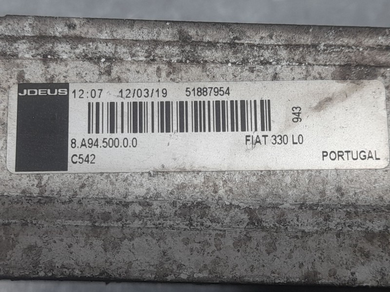 Recambio de intercooler para fiat tipo station wagon (356_, 357_) 1.4 (356wxf1b) referencia OEM IAM 51887954 8A945000 JDEUS