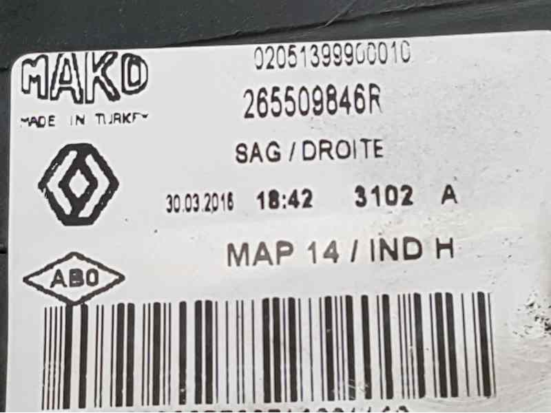 Recambio de piloto trasero derecho para renault clio iv business referencia OEM IAM 265509846  EXTERIOR