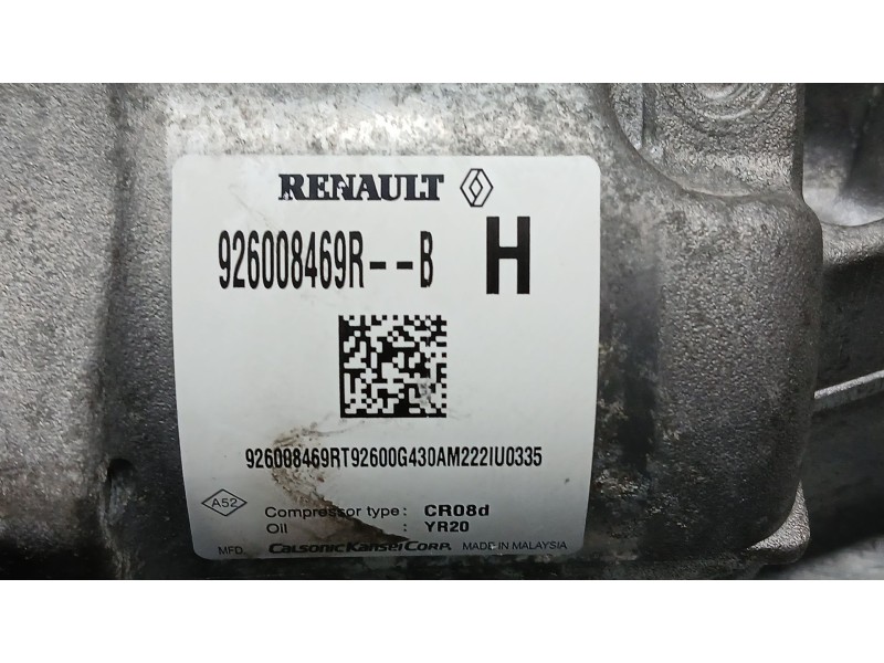 Recambio de compresor aire acondicionado para dacia sandero stepway referencia OEM IAM 926008469R CALSONIK KANSEI CR08D