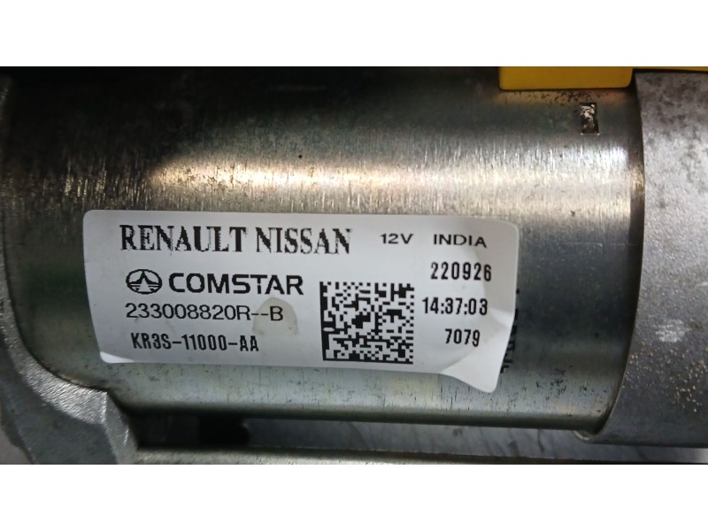Recambio de motor arranque para dacia sandero stepway referencia OEM IAM 233008820R  KR3S11000AA