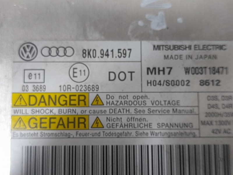 Recambio de centralita faros xenon para audi a5 (8t3) 2.7 tdi referencia OEM IAM 8K0941597  