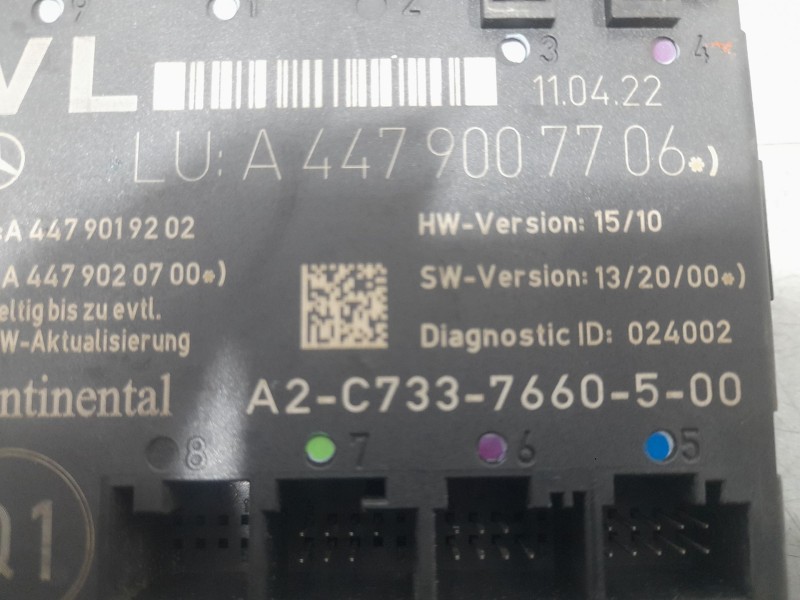 Recambio de modulo electronico para mercedes-benz vito tourer (w447) 114 cdi 4-matic (447.701, 447.703, 447.705) referencia OEM 