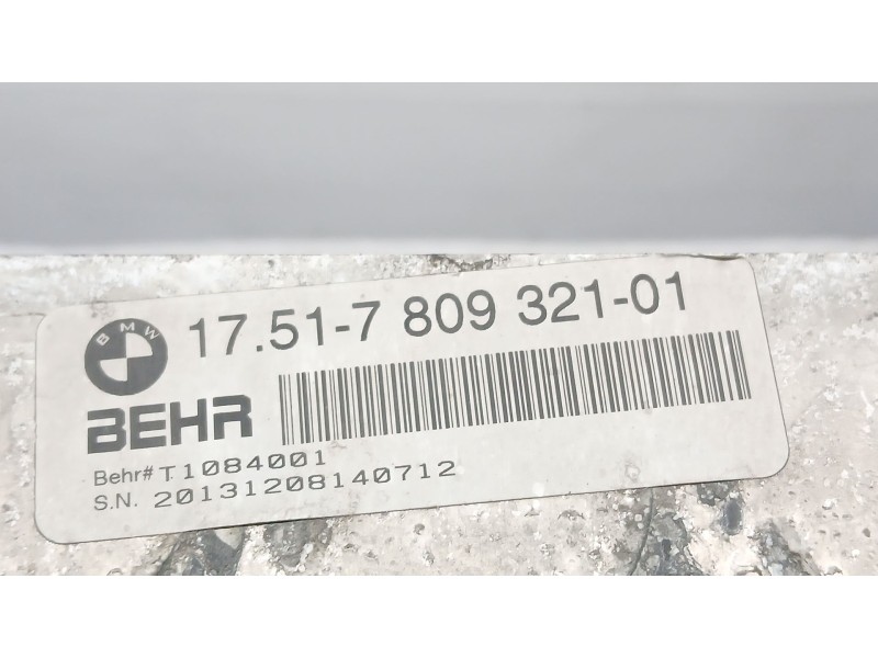 Recambio de intercooler para bmw x5 (f15) xdrive 40d referencia OEM IAM 17517809321 BEHR T1084001