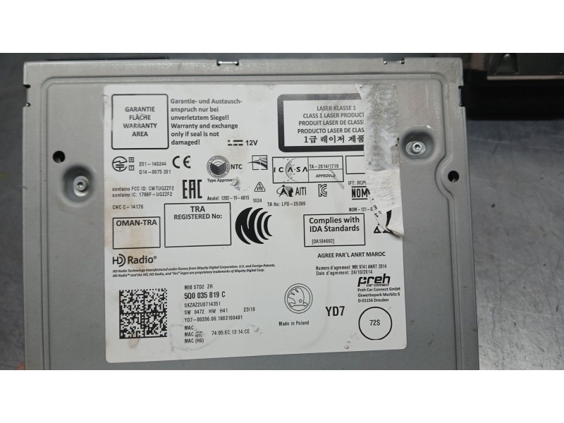 Recambio de sistema audio / radio para skoda fabia ambition referencia OEM IAM   