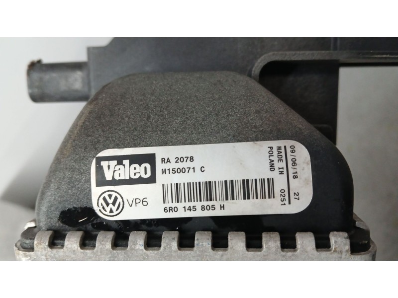 Recambio de radiador agua adicional para skoda fabia ambition referencia OEM IAM   