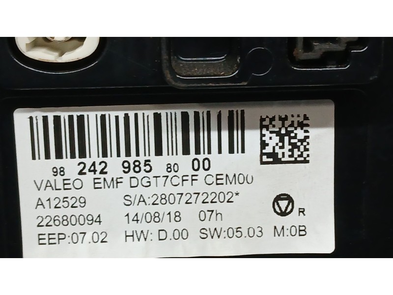 Recambio de sistema navegacion gps para peugeot 308 allure referencia OEM IAM 98242998580 VALEO 22680094