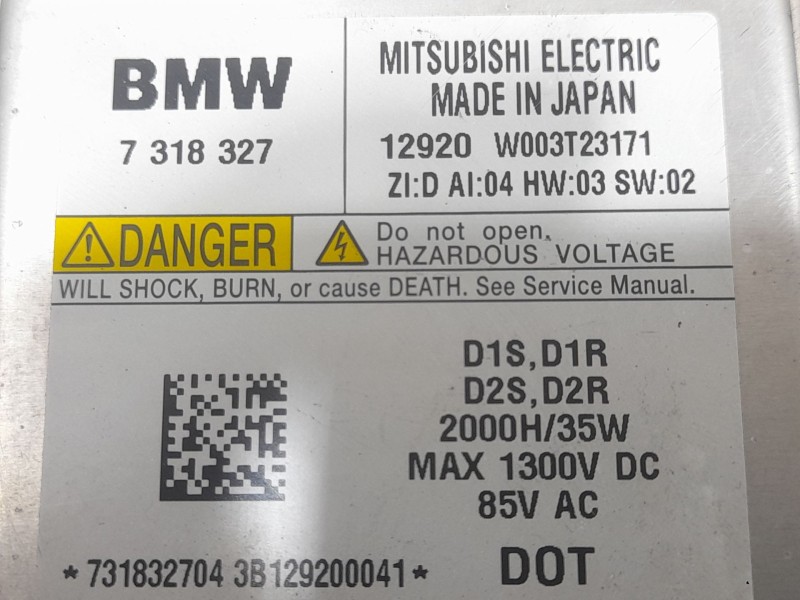 Recambio de centralita faros xenon para bmw serie 1 lim. (f20) 114 d referencia OEM IAM 7318327 DELANTERA DERECHA W003T23171