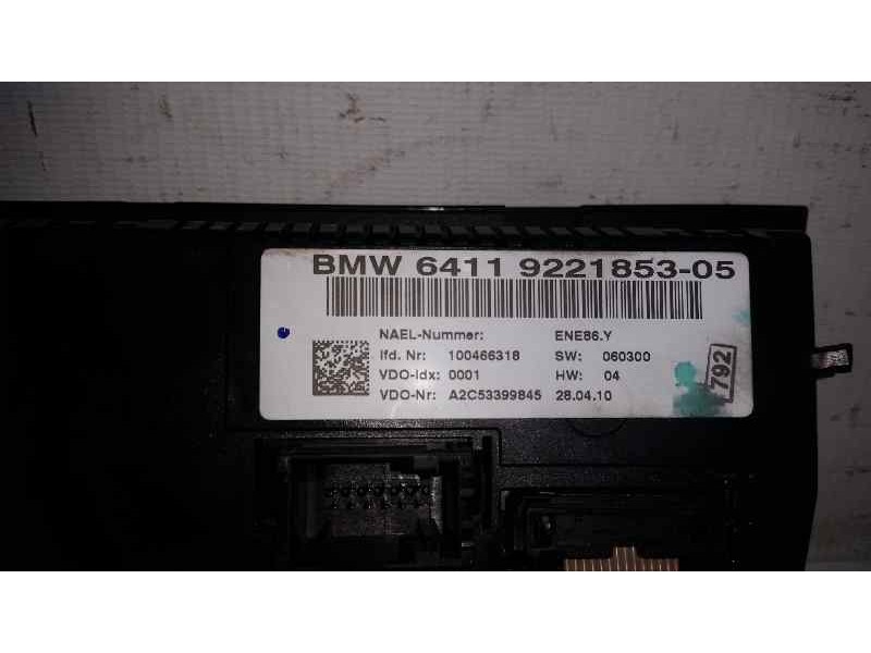 Recambio de mando climatizador para bmw serie 3 berlina (e90) 318d referencia OEM IAM A2C53399845 6411922185305 VDO