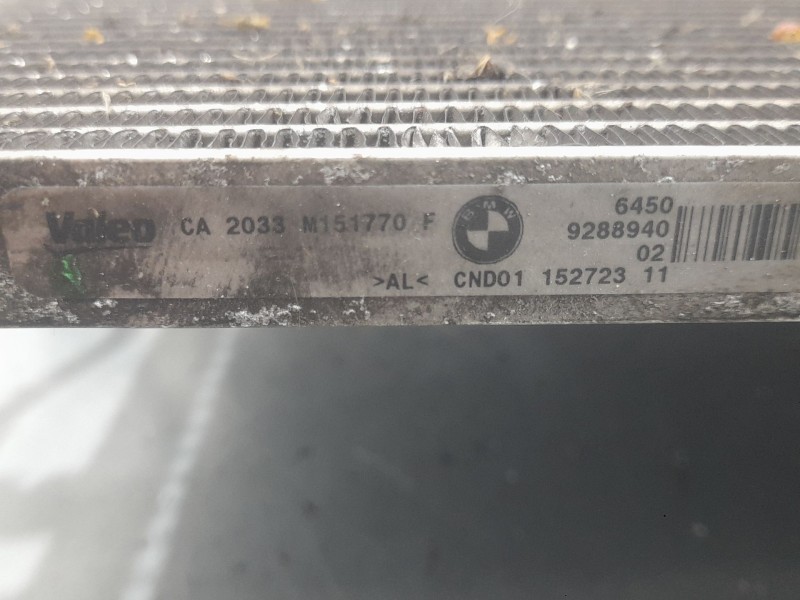 Recambio de condensador / radiador aire acondicionado para bmw serie 1 lim. (f20) 114 d referencia OEM IAM 9288940 M15177F VALEO