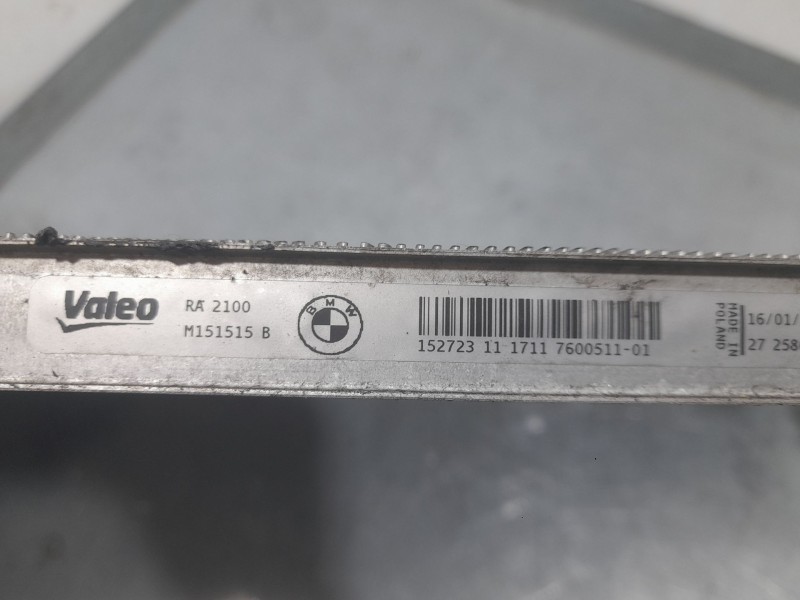 Recambio de radiador agua para bmw serie 1 lim. (f20) 114 d referencia OEM IAM 7600511  