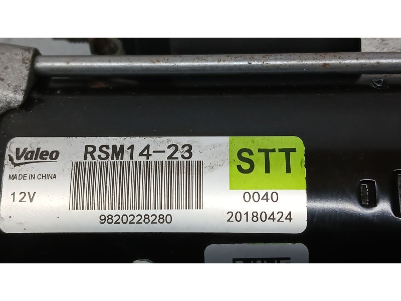 Recambio de motor arranque para peugeot 308 allure referencia OEM IAM 9820228280 VALEO RSM1423