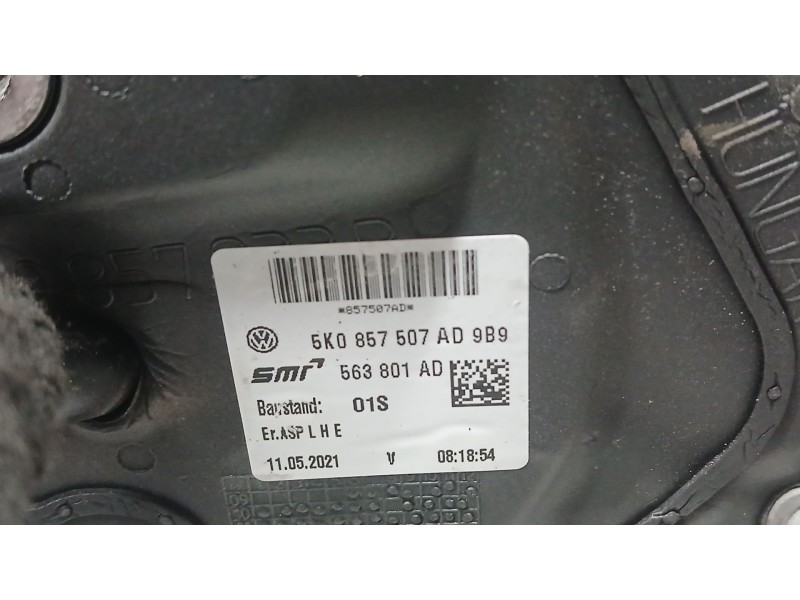 Recambio de retrovisor izquierdo para volkswagen golf vi (5k1) 1.6 tdi referencia OEM IAM 5K0857507AD ELECTRICO 6 CABLES ROZADO 