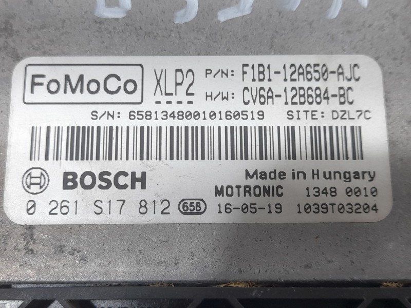 Recambio de centralita motor uce para ford fiesta (ccn) gt-line referencia OEM IAM 1039T03204 0261S17812 BOSCH