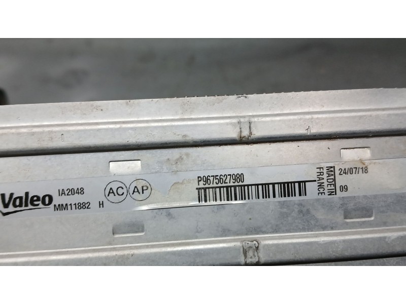 Recambio de intercooler para peugeot 308 allure referencia OEM IAM 9675627980 VALEO MM11882H