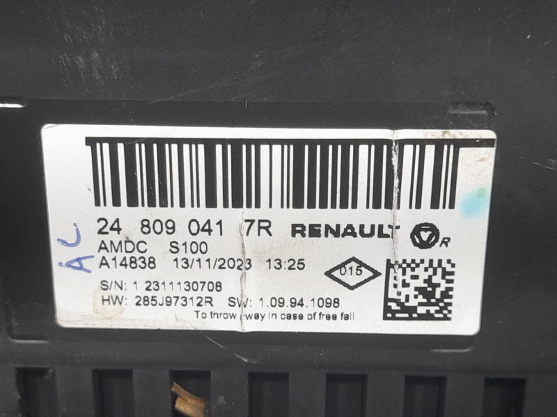 Recambio de cuadro instrumentos para mitsubishi colt 100t motion referencia OEM IAM 248090417R  