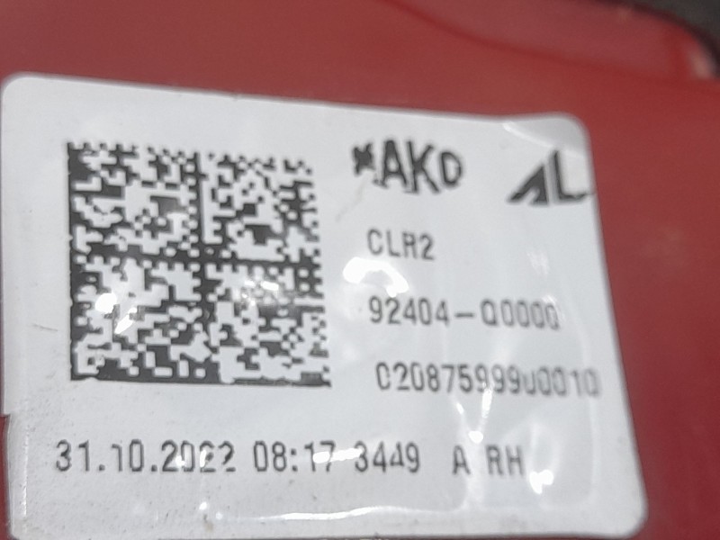 Recambio de piloto trasero derecho interior para hyundai i20 iii (bc3, bi3) 1.0 t-gdi referencia OEM IAM 92404Q0000  