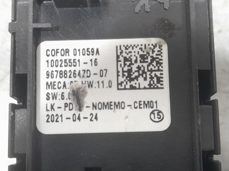 Recambio de mando elevalunas delantero izquierdo para peugeot 2008 ii (ud_, us_, uy_, uj_, ur_, uc_) 1.2 puretech 130 referencia