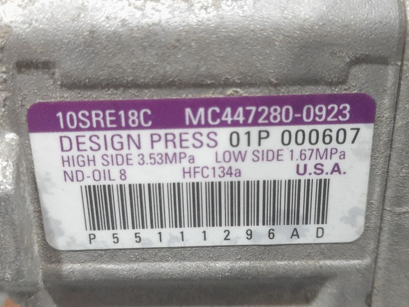 Recambio de compresor aire acondicionado para jeep compass limited 4x2 referencia OEM IAM MC4472800923  