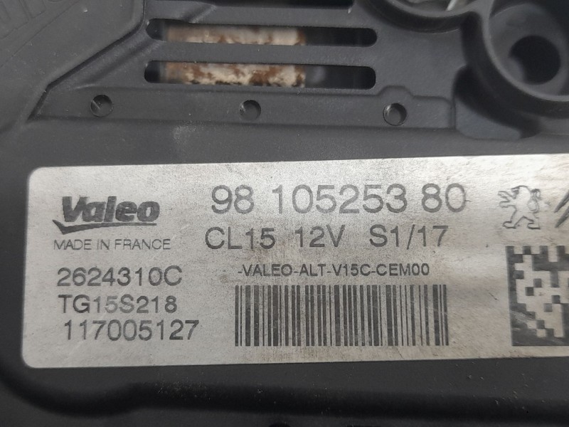 Recambio de alternador para peugeot 2008 (--.2013) style referencia OEM IAM 9810525380 2624310C VALEO