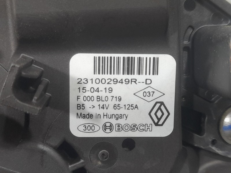 Recambio de alternador para dacia dokker furgoneta/monovolumen 1.5 dci (feaj) referencia OEM IAM 231002949R  BOSCH