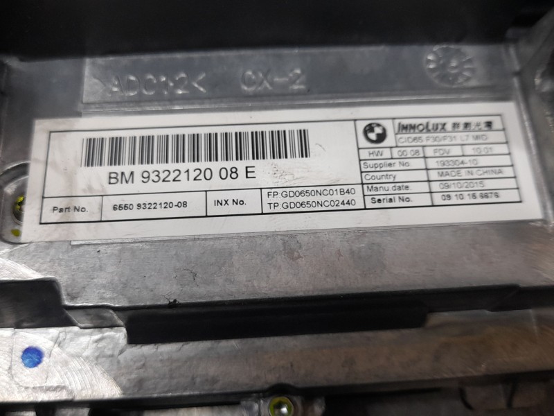 Recambio de sistema navegacion gps para bmw serie 3 lim. (f30) 320d advantage referencia OEM IAM 6550932212008  