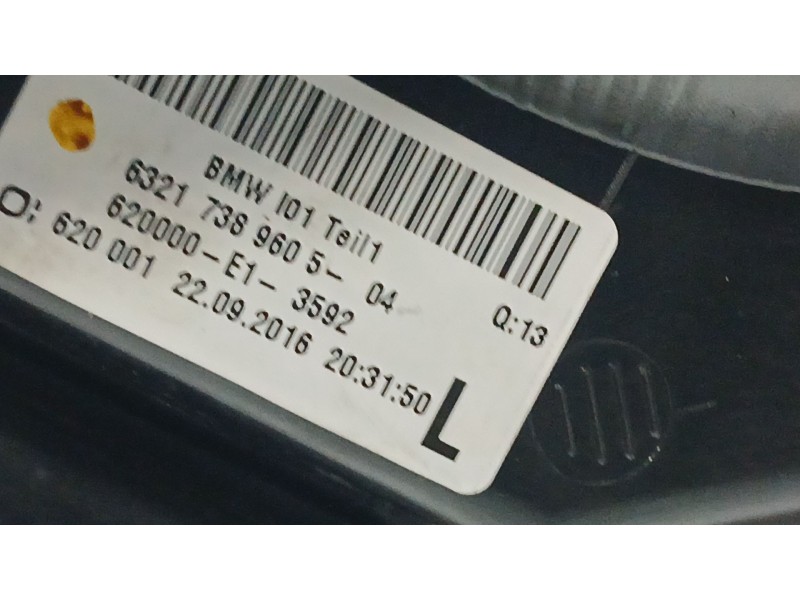 Recambio de piloto trasero izquierdo para bmw i3 (i01) electric referencia OEM IAM 63217389605 ROZADO 