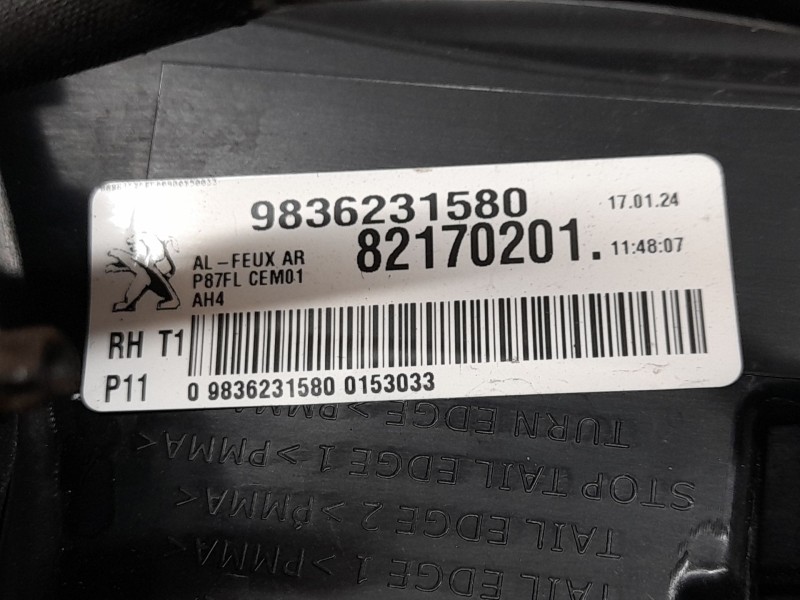 Recambio de piloto trasero derecho exterior para peugeot 5008 ii (mc_, mj_, mr_, m4_) 1.2 hybrid (mrhnyh, mrhnyw, mrhnsu, mrhnsm