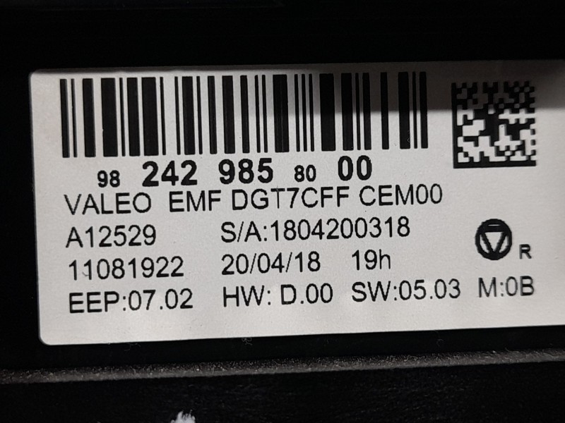 Recambio de sistema navegacion gps para citroën c3 iii (sx) 1.2 vti 82 referencia OEM IAM 9824298580 VALEO 