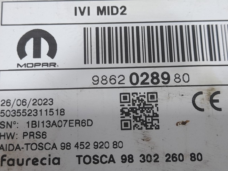 Recambio de sistema audio / radio para peugeot 2008 (p1) allure referencia OEM IAM 9862028980  